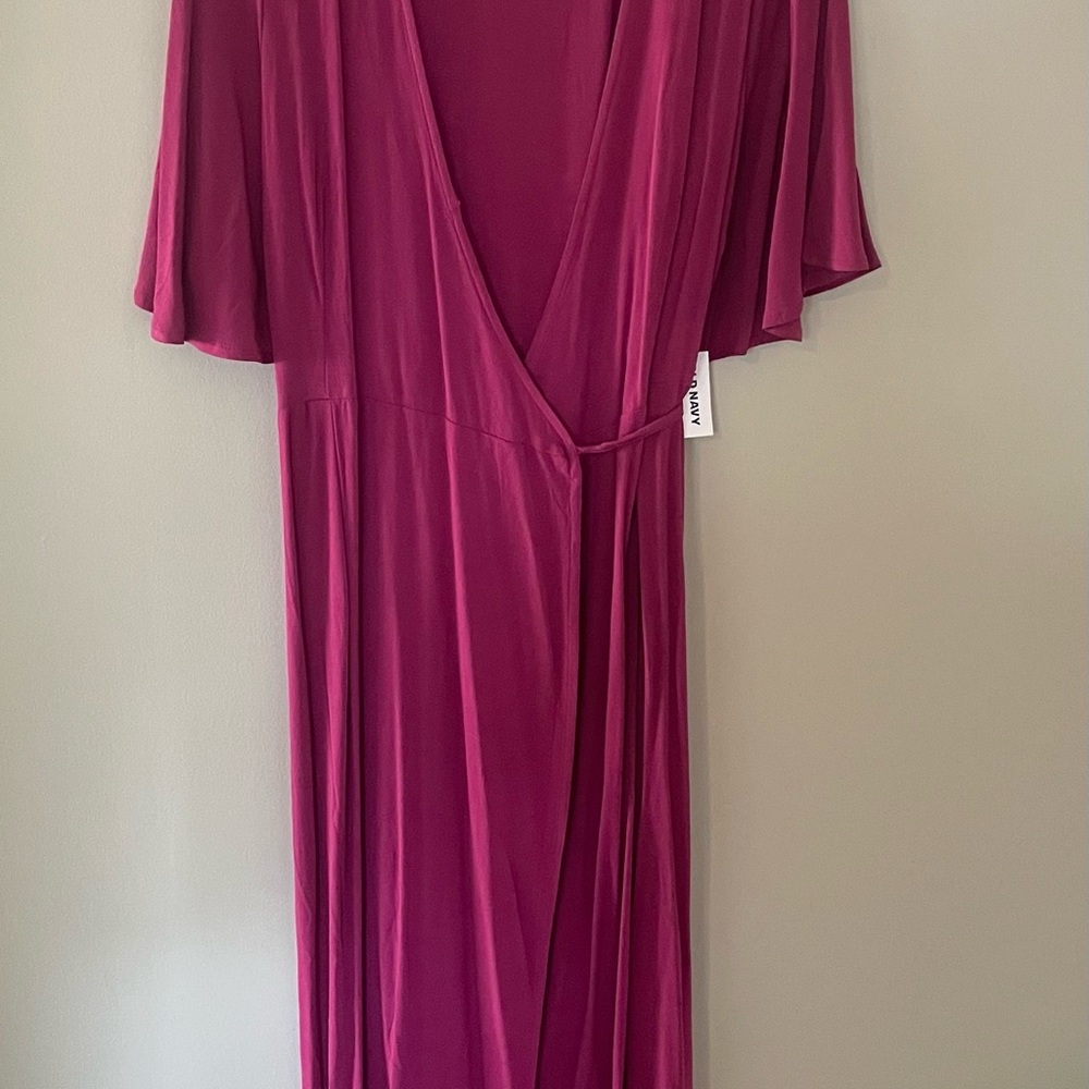 Old Navy Magenta Wrap Dress